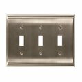 Amerock Candler 3 Toggle Satin Nickel Wall Plate 1906896